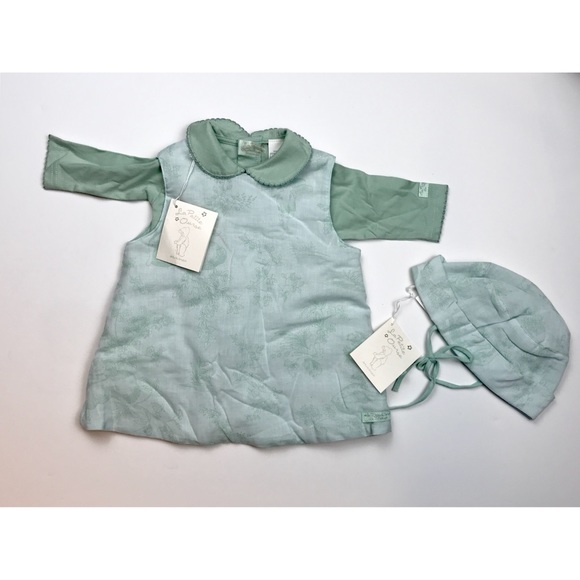 La Petite Ourse Dress and Bonnet - Picture 1 of 2